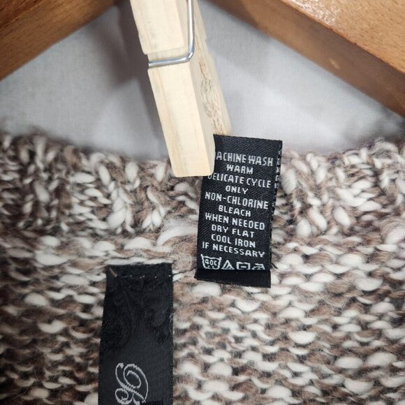 BKE Boutique Zip Up Cardigan Sweater Women's M Brown Studded Western Embellished - Picture 8 of 8